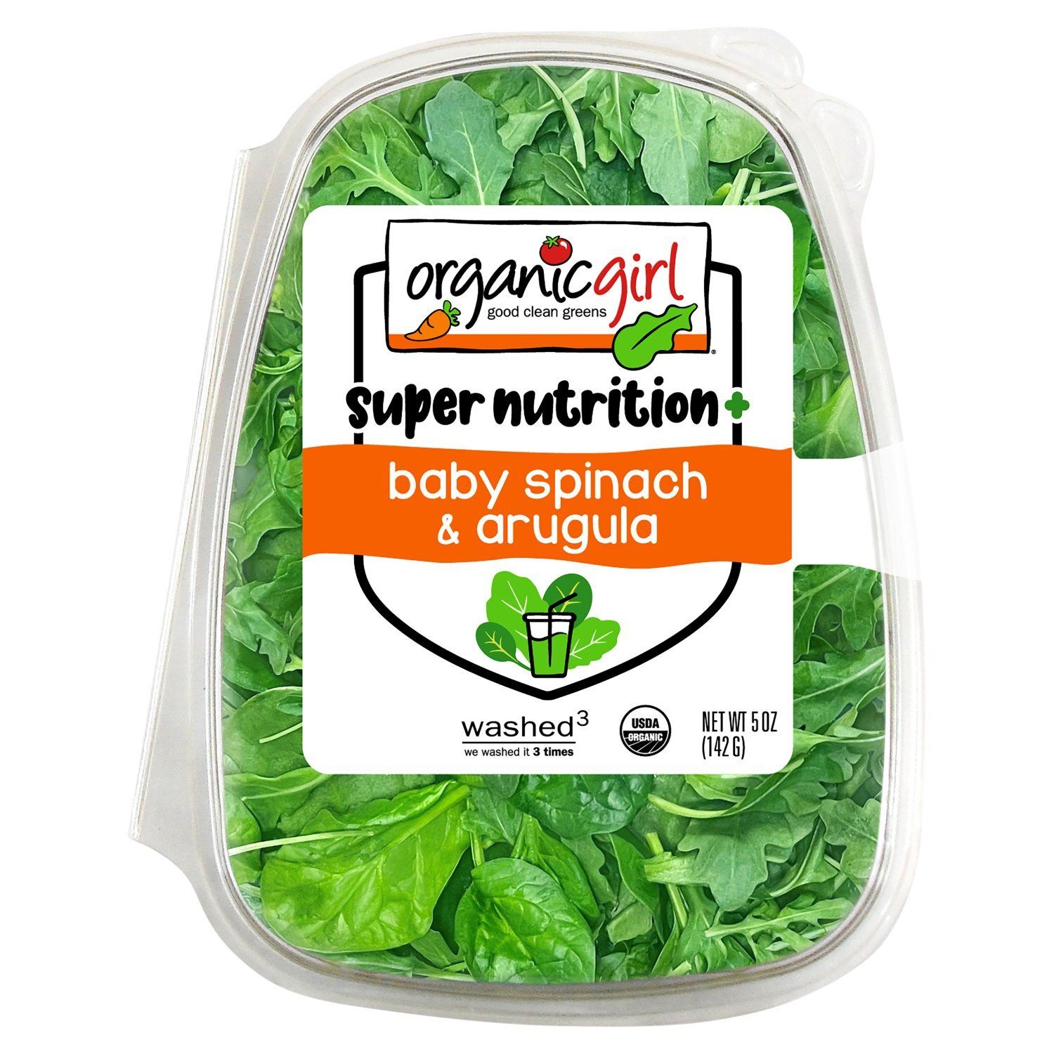 Organicgirl Super Nutrition Baby Spinach &amp; Arugula, 5 oz