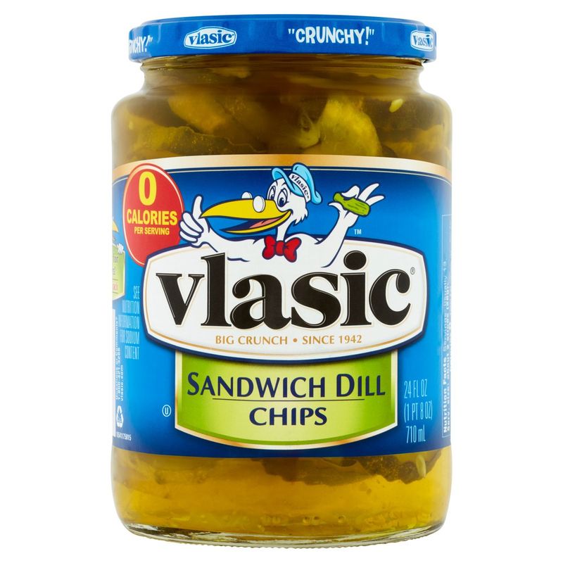 Vlasic Snack'mms Sandwich Dill Chips Pickles, 24 fl oz