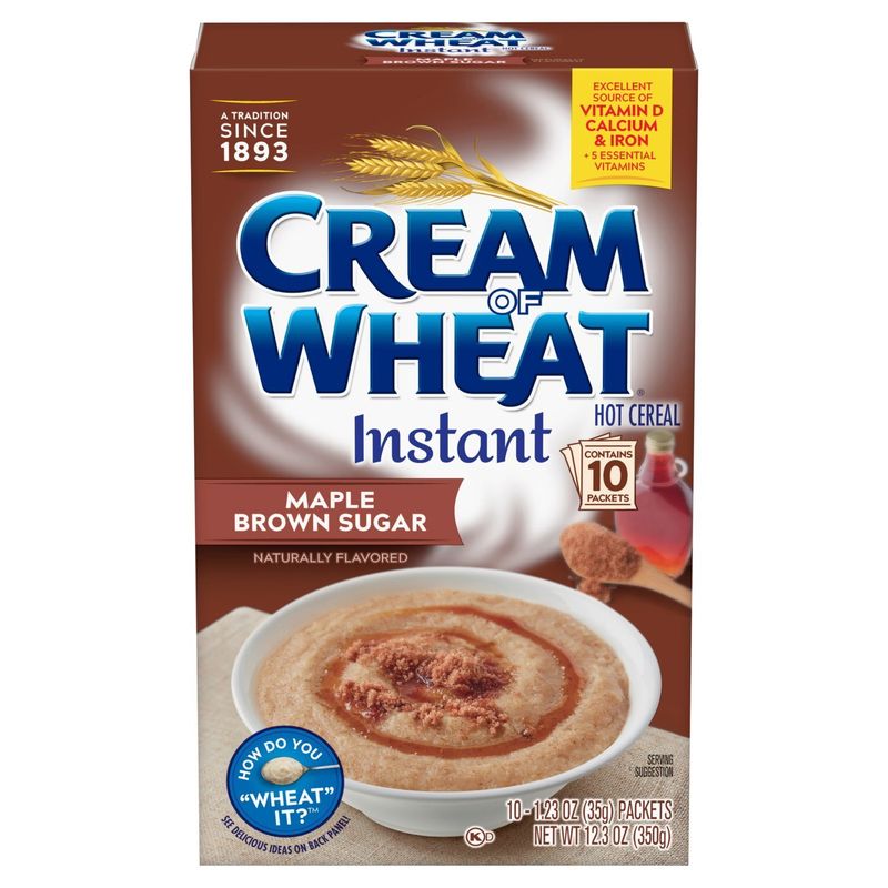 Cream of Wheat Maple Brown Sugar Instant Hot Cereal, 1.23 oz, 10 count