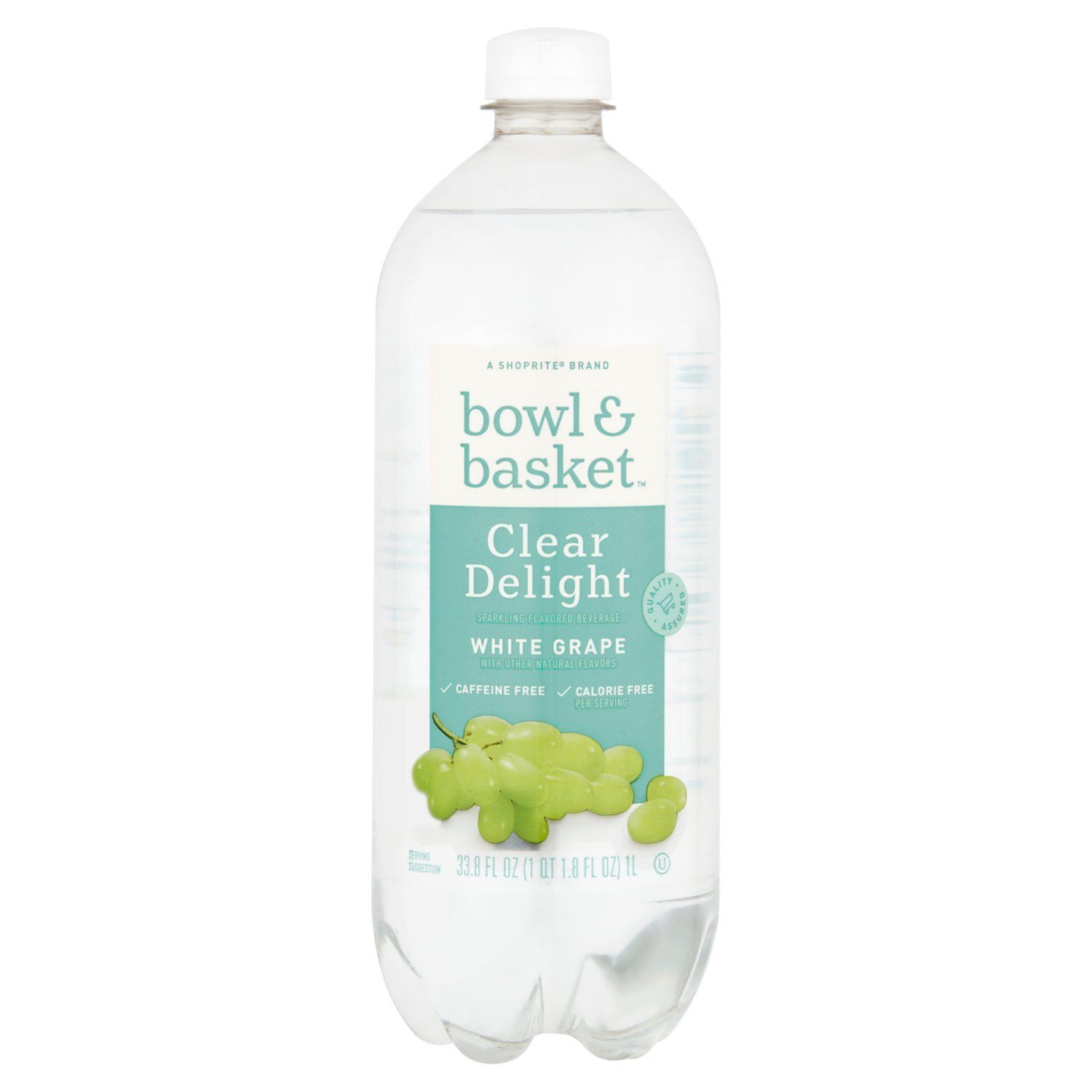 Bowl &amp; Basket White Grape Clear Delight Sparkling Flavored Beverage, 33.8 fl oz
