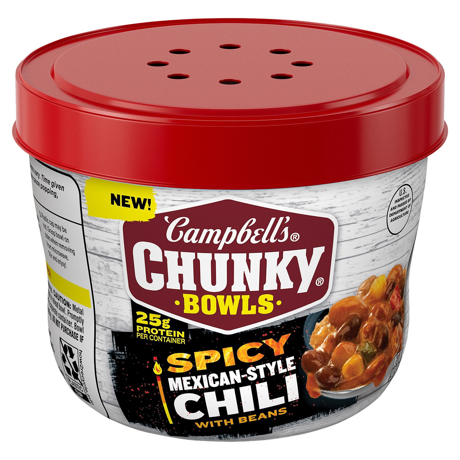 Campbell's Chunky Bowls Spicy Mexican-Style Chili with Beans, 15.25 oz