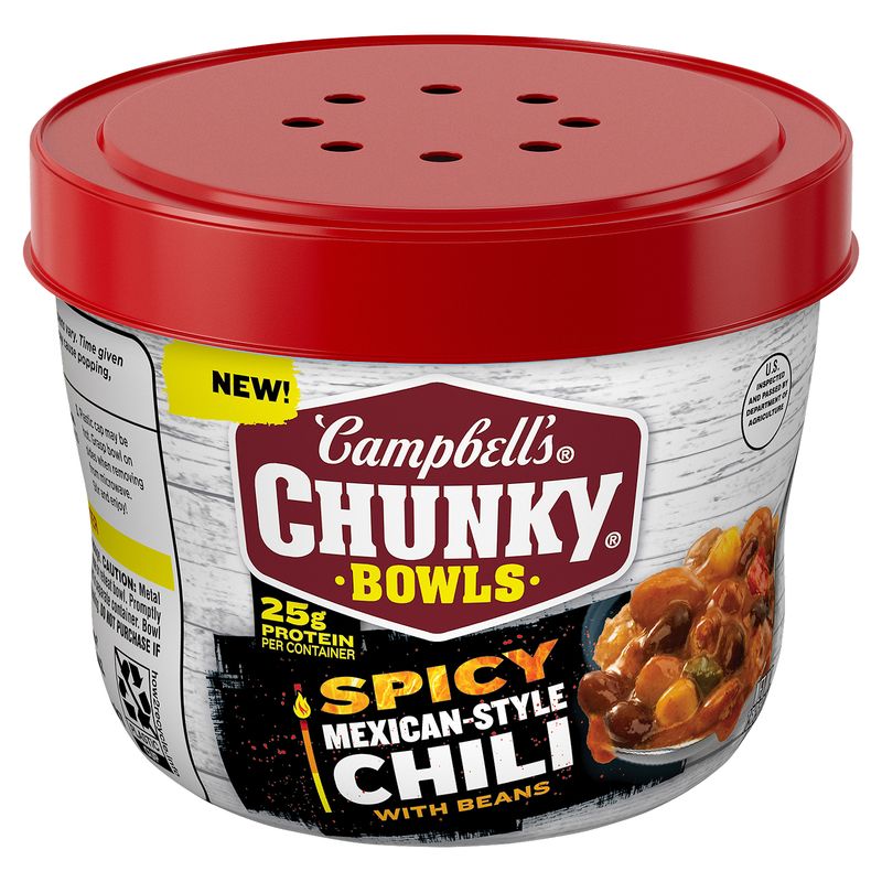 Campbell's Chunky Bowls Spicy Mexican-Style Chili with Beans, 15.25 oz