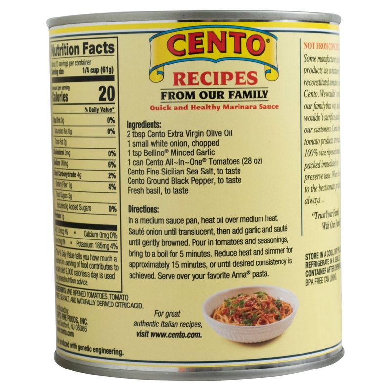 Cento All-In-One Chunky Crushed Tomatoes in Puree, 28 oz
