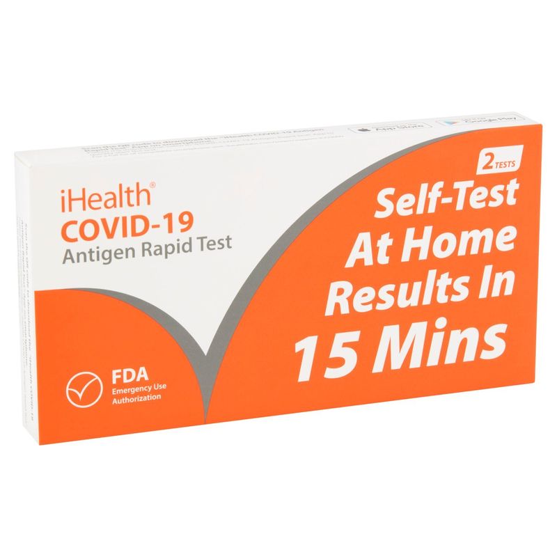 iHealth Covid-19 Antigen Rapid Test, 2 count