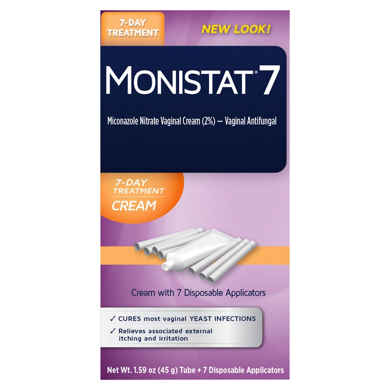 Monistat 7-Day Treatment Miconazole Nitrate Vaginal Cream with Disposable Applicators