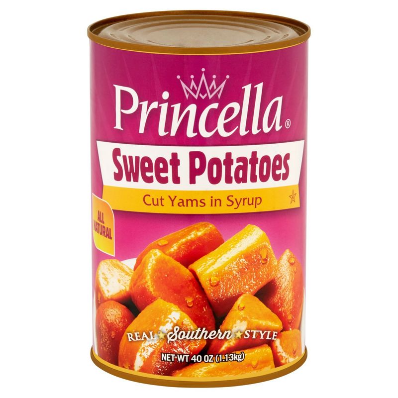 Princella Cut Yams in Syrup Sweet Potatoes, 40 oz