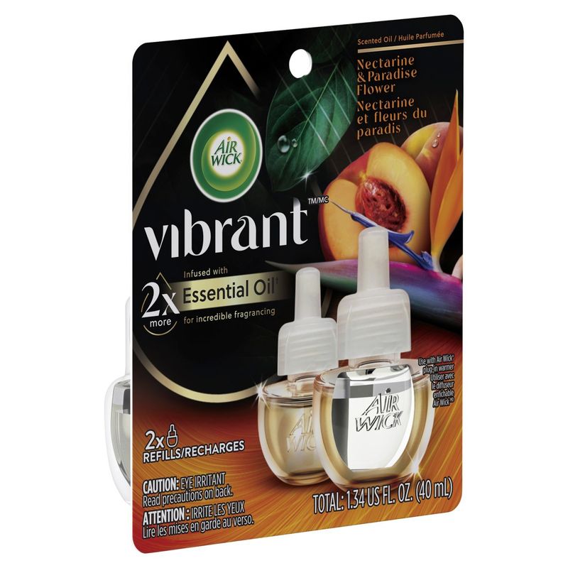 Air Wick Vibrant Nectarine &amp; Paradise Flower Scented Oil Refills, 2 count, 1.34 fl oz
