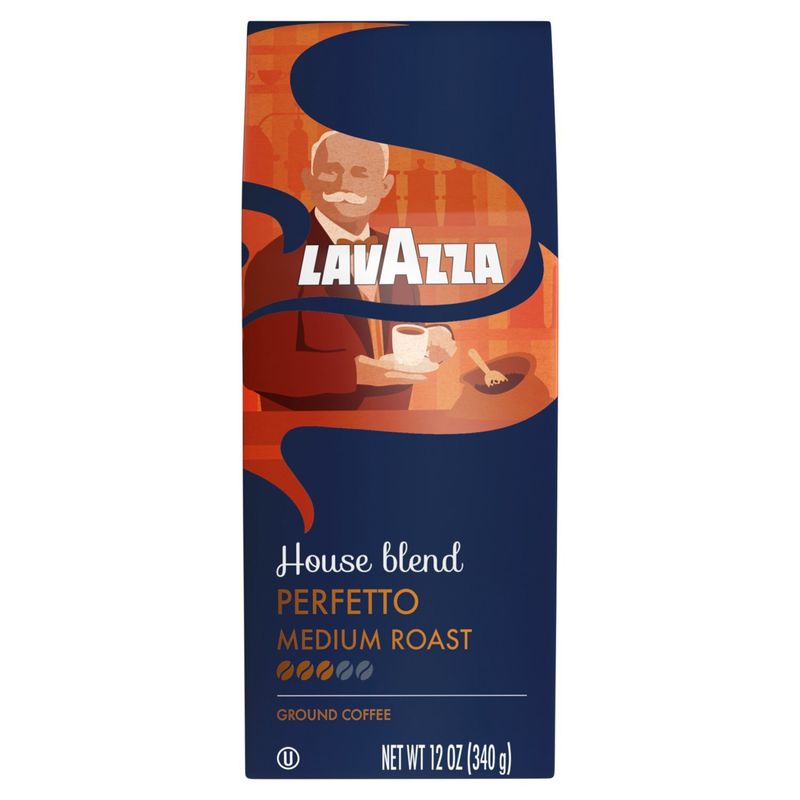 Lavazza House Blend Perfetto Medium Roast Ground Coffee, 12 oz
