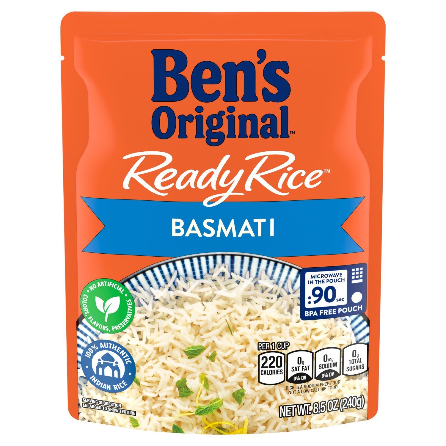 Ben's Original Ready Rice Basmati, 8.5 oz. pouch