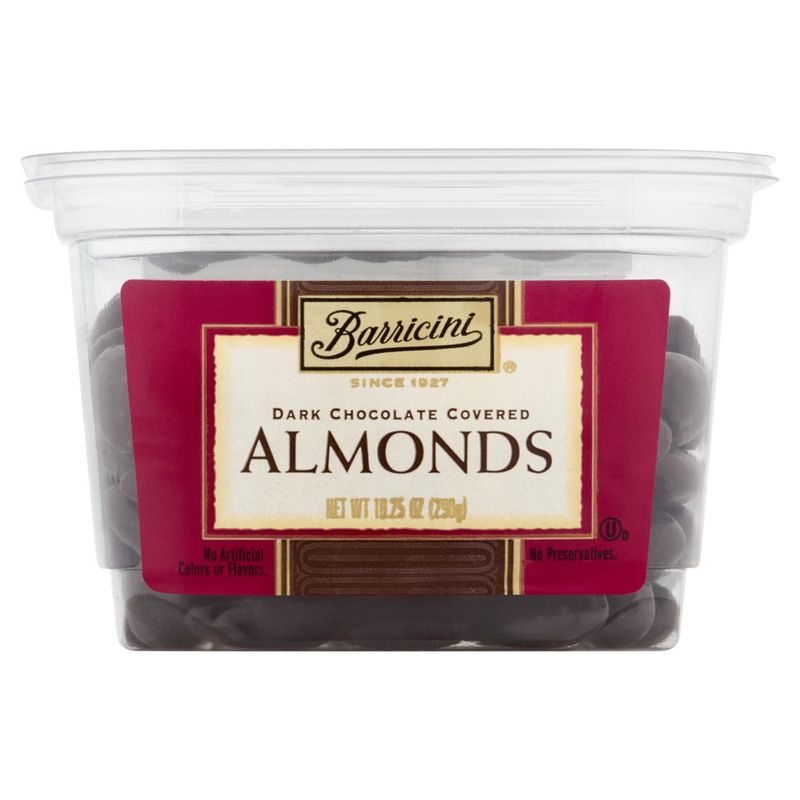 Barricini Dark Chocolate Covered Almonds, 10.25 oz