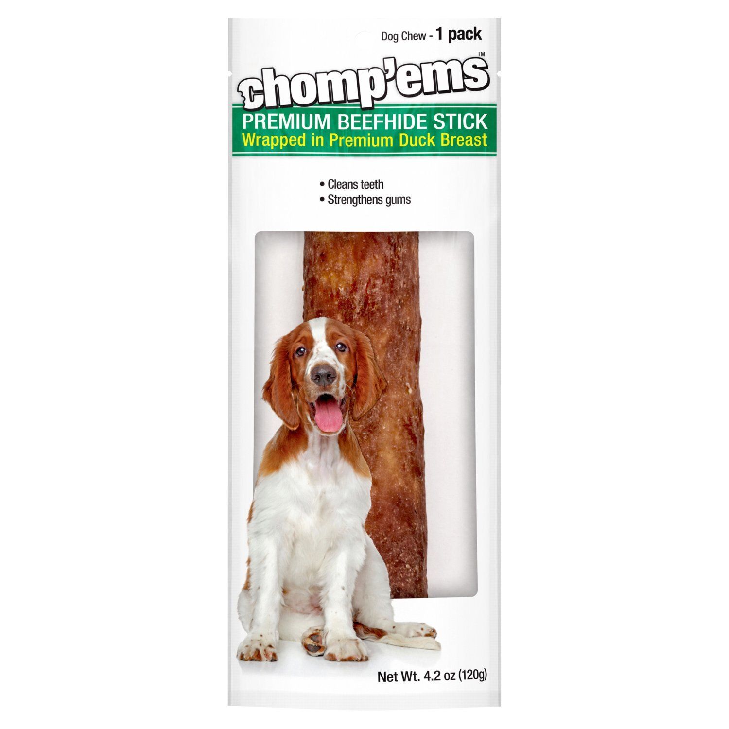 Ruffin' It Chomp'ems Premium Beefhide Stick Dog Chew, 4.2 oz