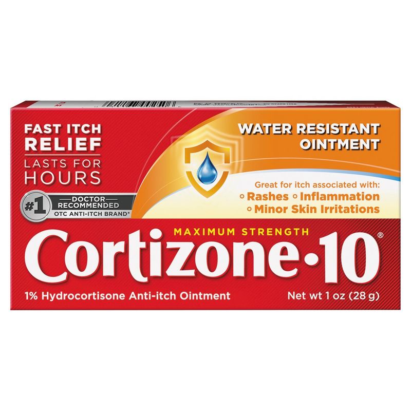 Cortizone-10 Maximum Strength Water Resistant Anti-Itch Ointment, 1 oz