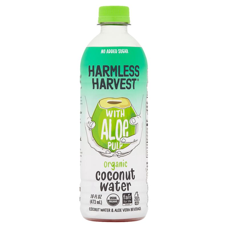 Harmless Harvest Organic Coconut Water with Aloe Pulp, 16 fl oz