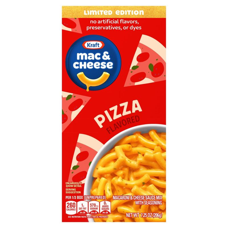 Kraft Pizza Flavored Macaroni &amp; Cheese Sauce Mix with Seasoning Limited Edition, 7.25 oz