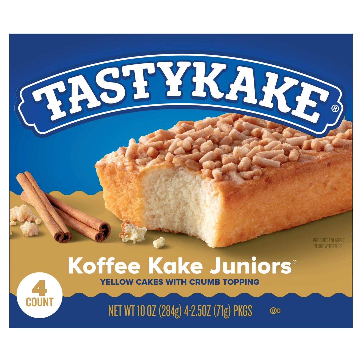 Tastykake Koffee Kake Juniors Cakes, 2.5 oz, 4 count