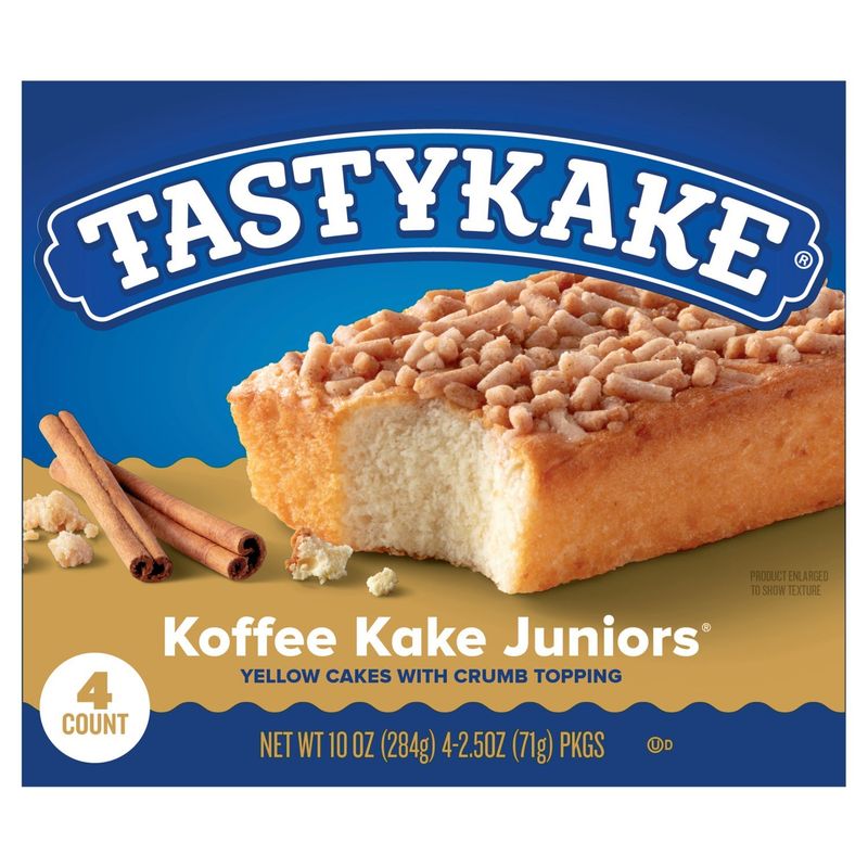 Tastykake Koffee Kake Juniors Cakes, 2.5 oz, 4 count