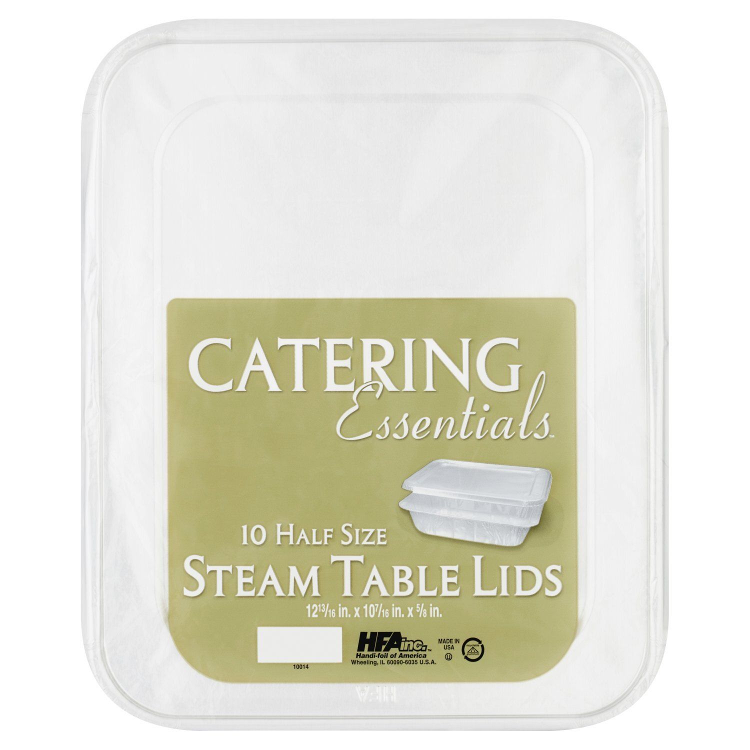 Catering Essentials Half Size Steam Table Lids, 10 count