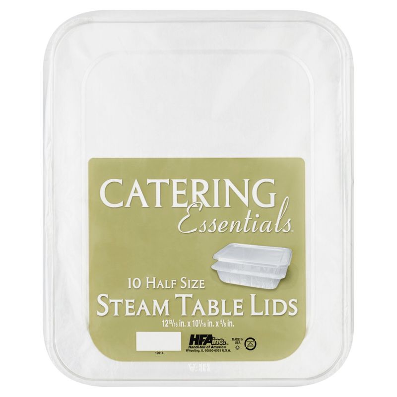 Catering Essentials Half Size Steam Table Lids, 10 count