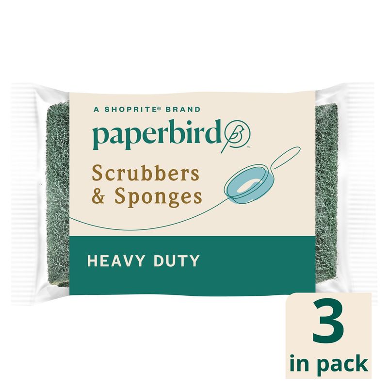 Paperbird Heavy Duty Scrubbers &amp; Sponges, 3 count