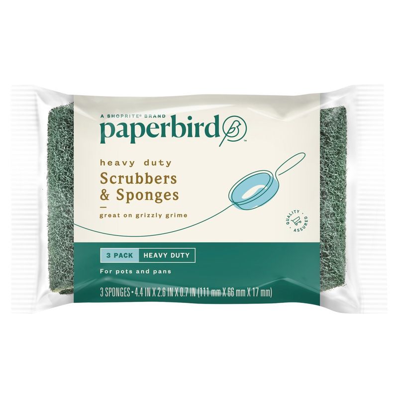 Paperbird Heavy Duty Scrubbers &amp; Sponges, 3 count