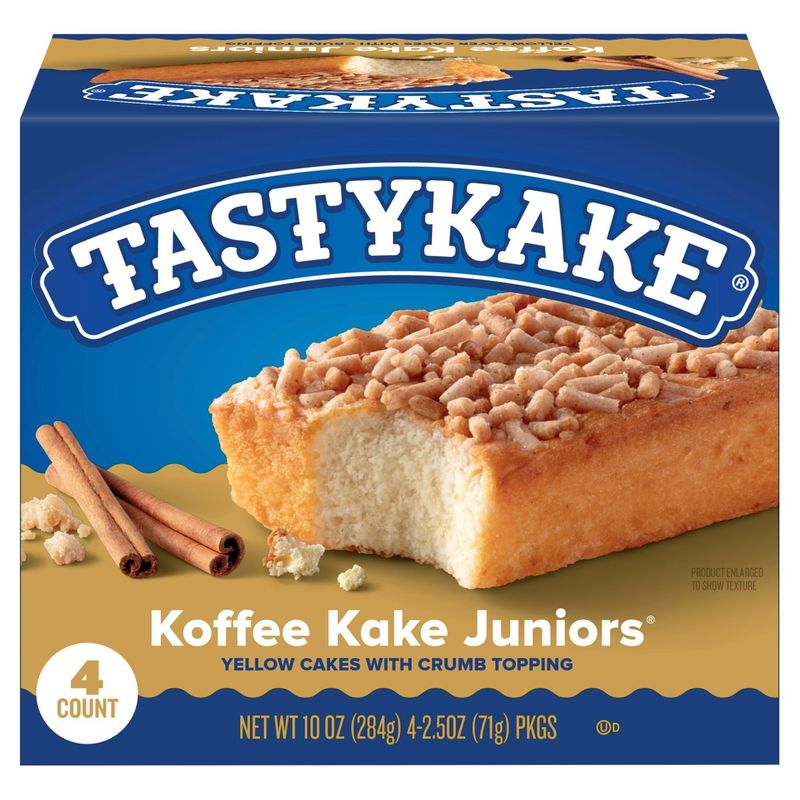 Tastykake Koffee Kake Juniors Cakes, 2.5 oz, 4 count