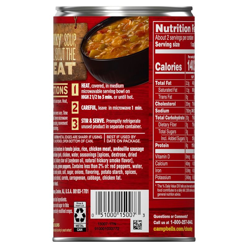 Campbell's Chunky Chicken and Sausage Gumbo Soup, 18.8 oz