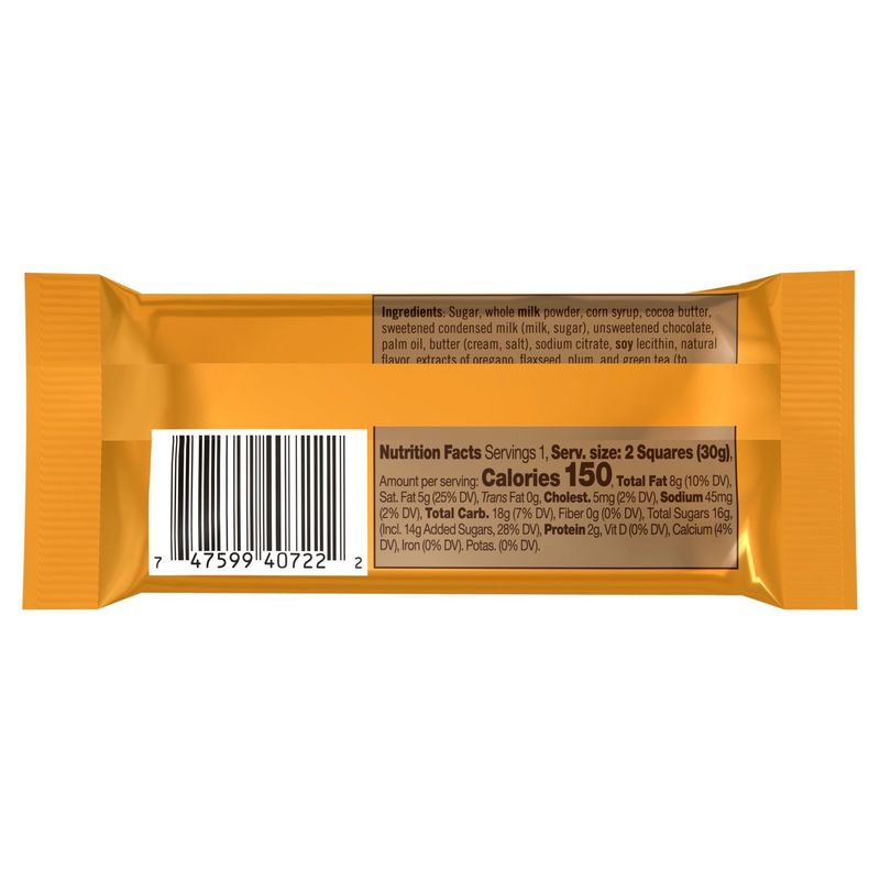 Ghirardelli Chocolate Milk Chocolate Caramel Squares, 2 count, 1.06 oz