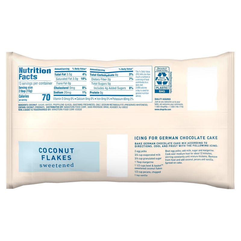 Bowl &amp; Basket Sweetened Coconut Flakes, 7 oz