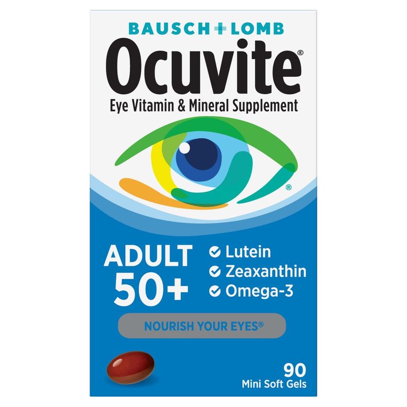 Bausch + Lomb Ocuvite Eye Vitamin &amp; Mineral Supplement, Adult 50+, 90 count