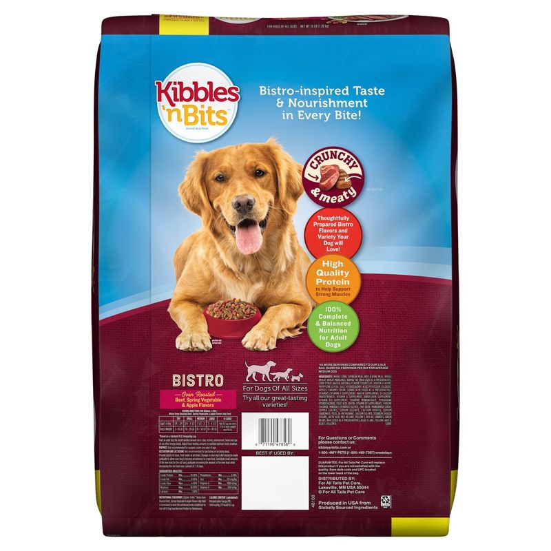 Kibbles 'n Bits Bistro Oven Roasted Beef, Spring Vegetable &amp; Apple Flavors Dog Food, 16 lb