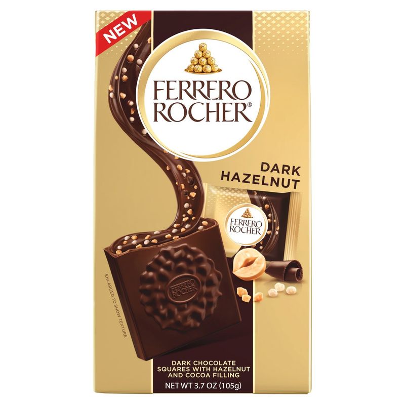 Ferrero Rocher Dark Hazelnut Chocolate, 10 count, 3.7 oz