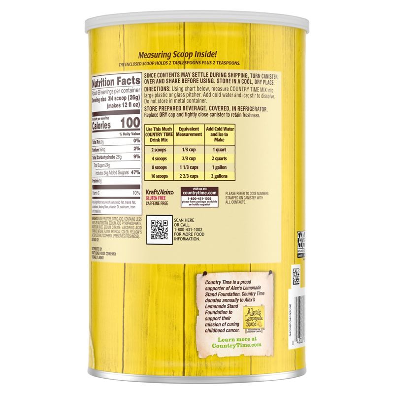 Country Time Lemonade Flavored Drink Mix, 63 oz