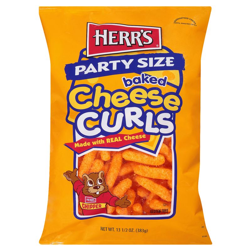 Herr's Baked Cheese Curls Party Size, 13 1/2 oz