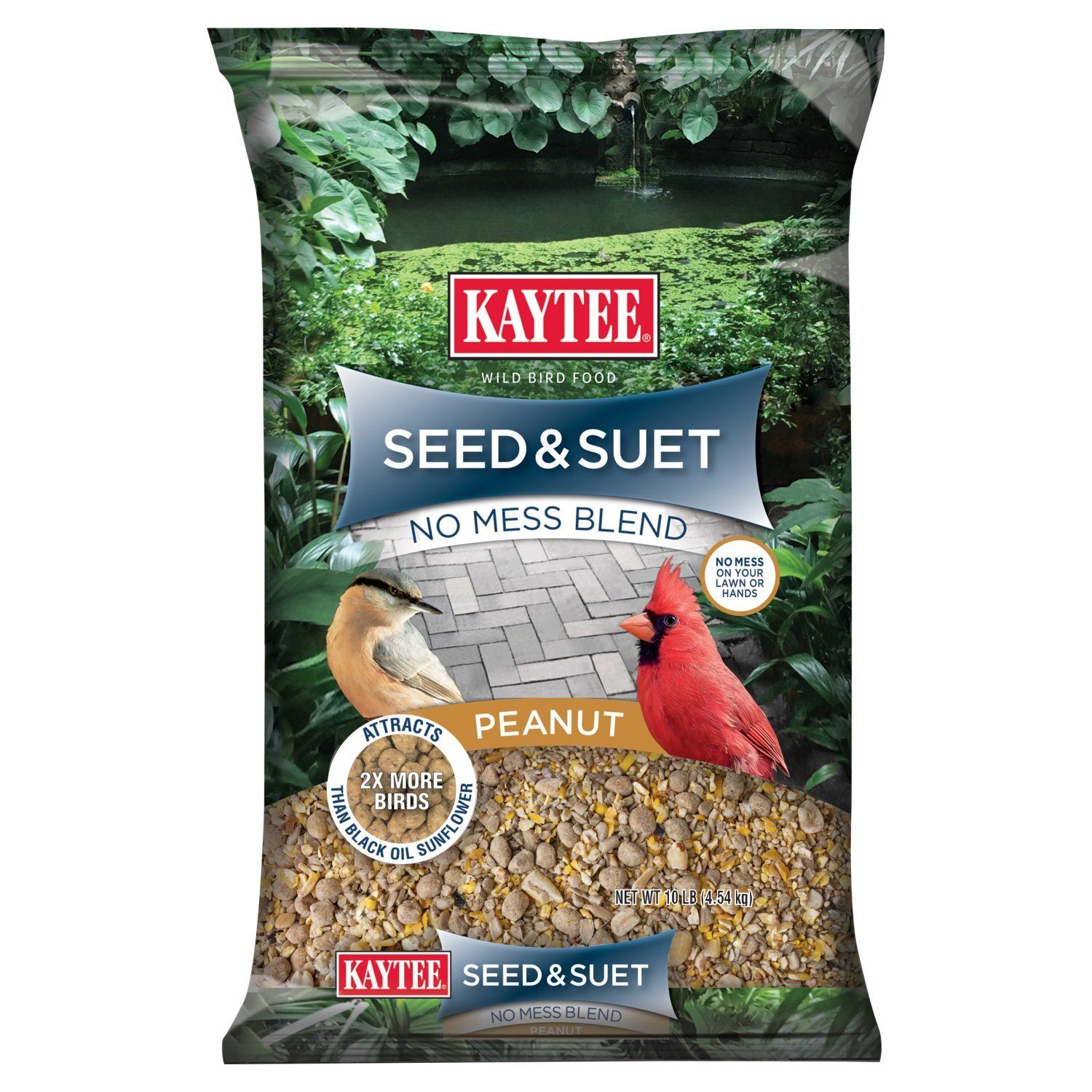 Kaytee Peanut Seed &amp; Suet Wild Bird Food, 10 lb