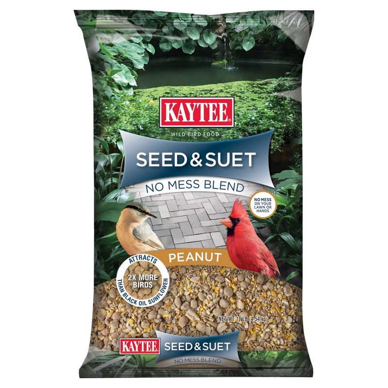 Kaytee Peanut Seed &amp; Suet Wild Bird Food, 10 lb