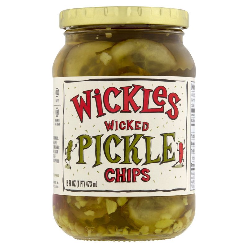 Wickles Wicked Pickle Chips, 16 fl oz