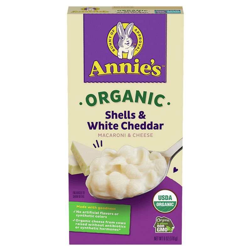 Annie's Organic Shells &amp; White Cheddar Macaroni &amp; Cheese, 6 oz