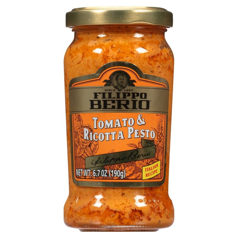 Filippo Berio Tomato &amp; Ricotta Pesto, 6.7 oz