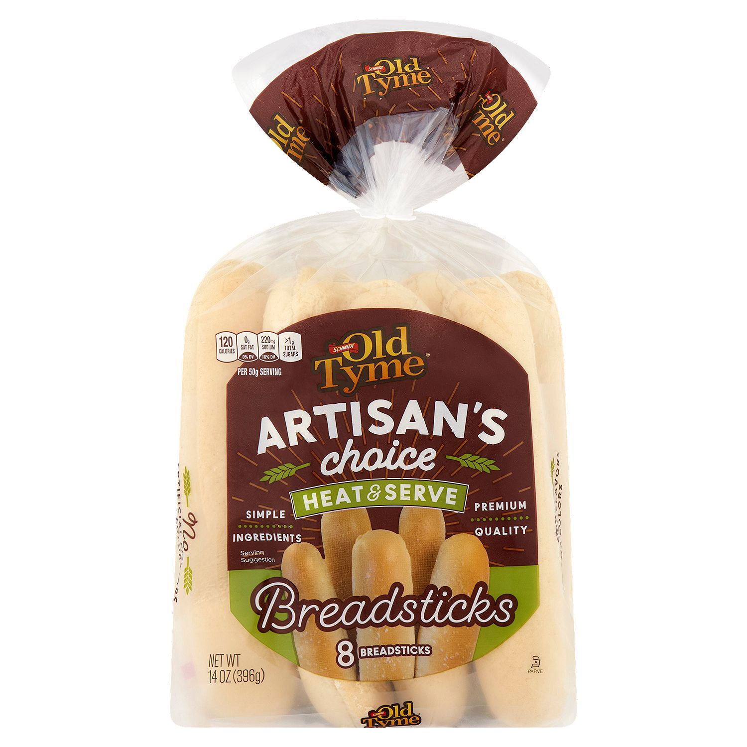 Schmidt Old Tyme Artisan's Choice Heat &amp; Serve Breadsticks, 8 count, 14 oz