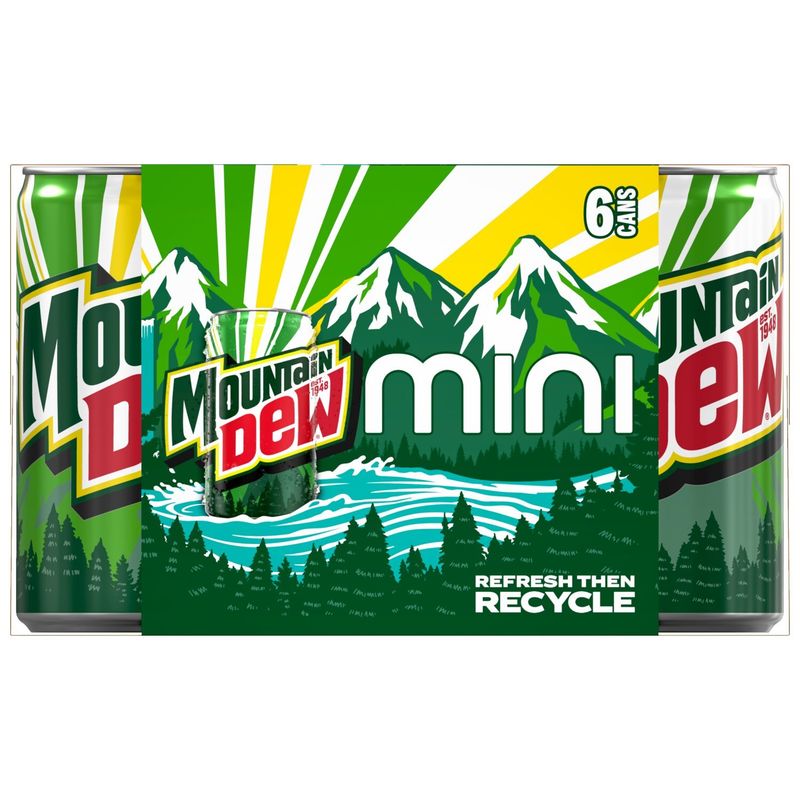 Mountain Dew Soda Citrus 7.5 Fl Oz, 6 Count