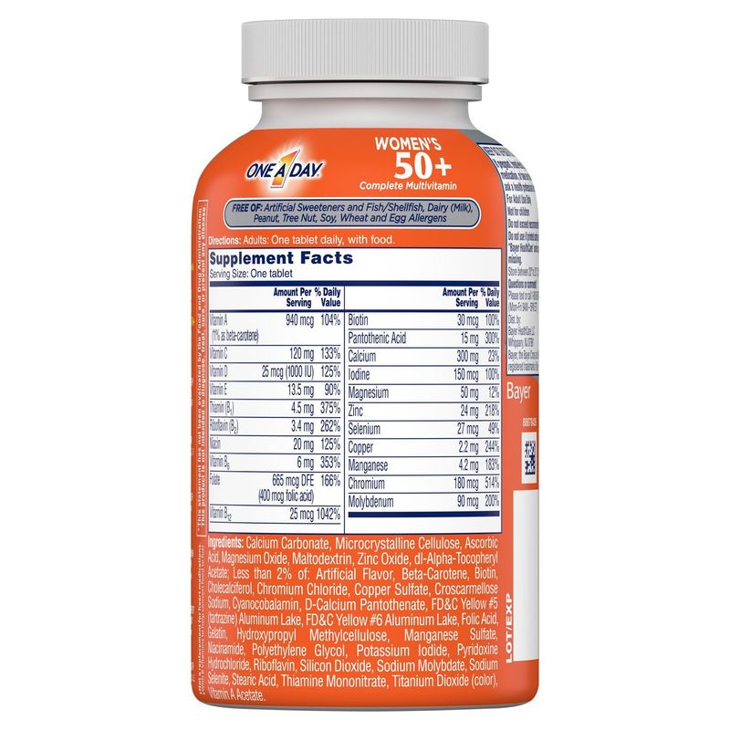 One A Day Women's 50+ Complete Multivitamin/Multimineral Supplement, 100 count