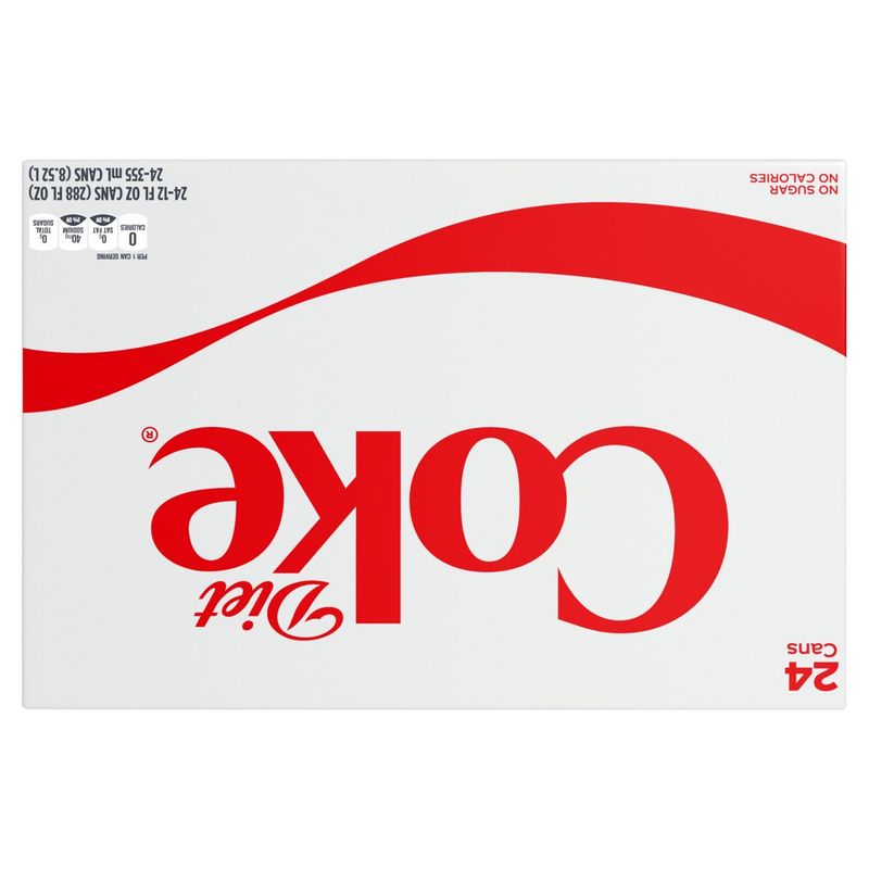 Diet Coke Cola, 12 fl oz, 24 count