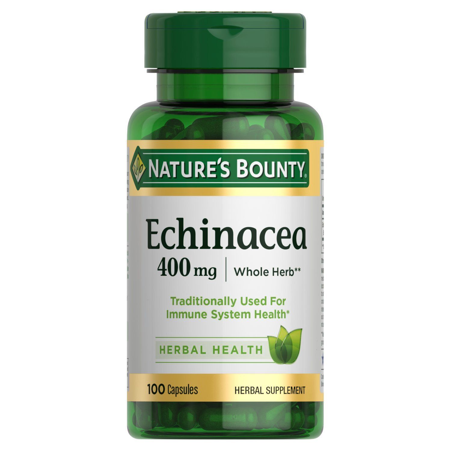 Nature's Bounty Echinacea Herbal Supplement, 400 mg, 100 count