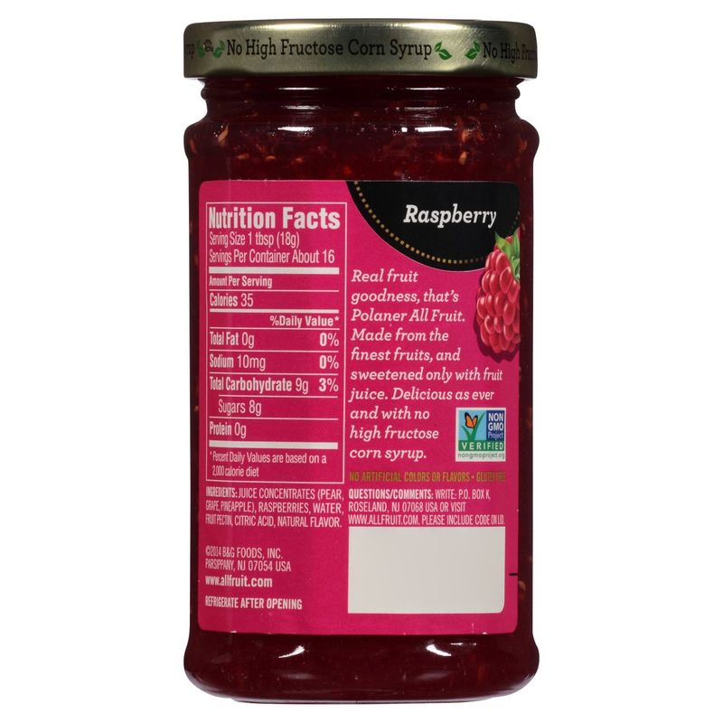 Polaner All Fruit Raspberry Spreadable Fruit, 10 oz