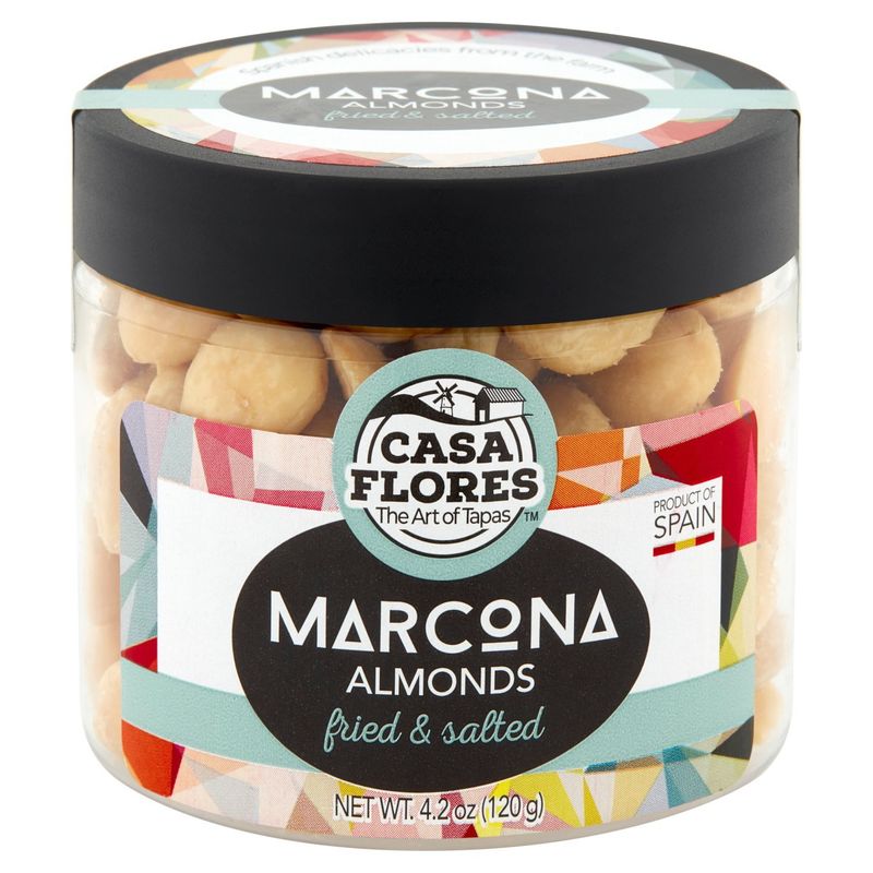 Casa Flores Fried &amp; Salted Marcona Almonds, 4.2 oz