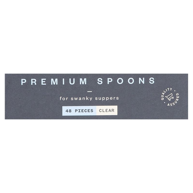 Paperbird Premium Heavy Duty Clear Premium Spoons, 48 count