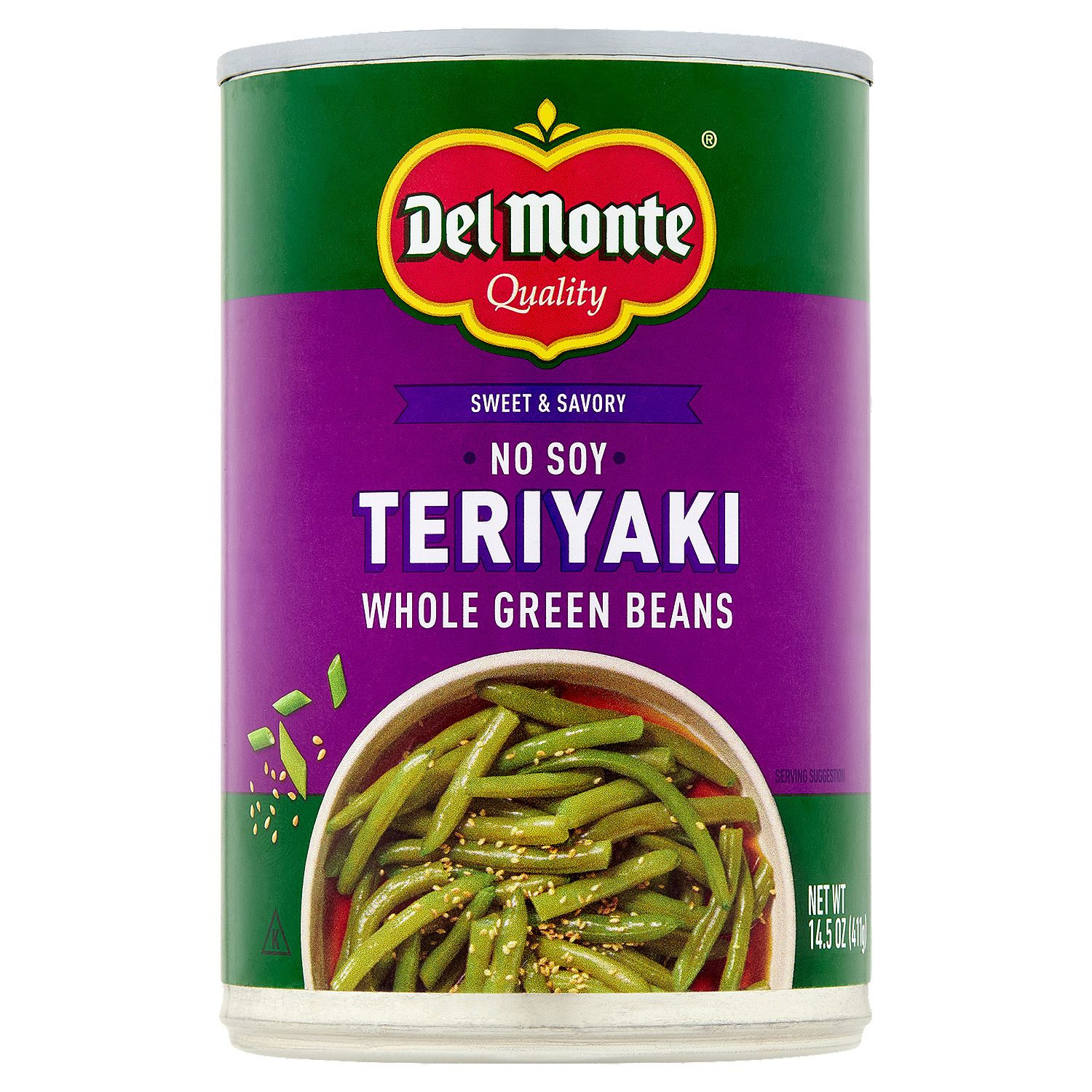 Del Monte No Soy Teriyaki Whole Green Beans, 14.5 oz