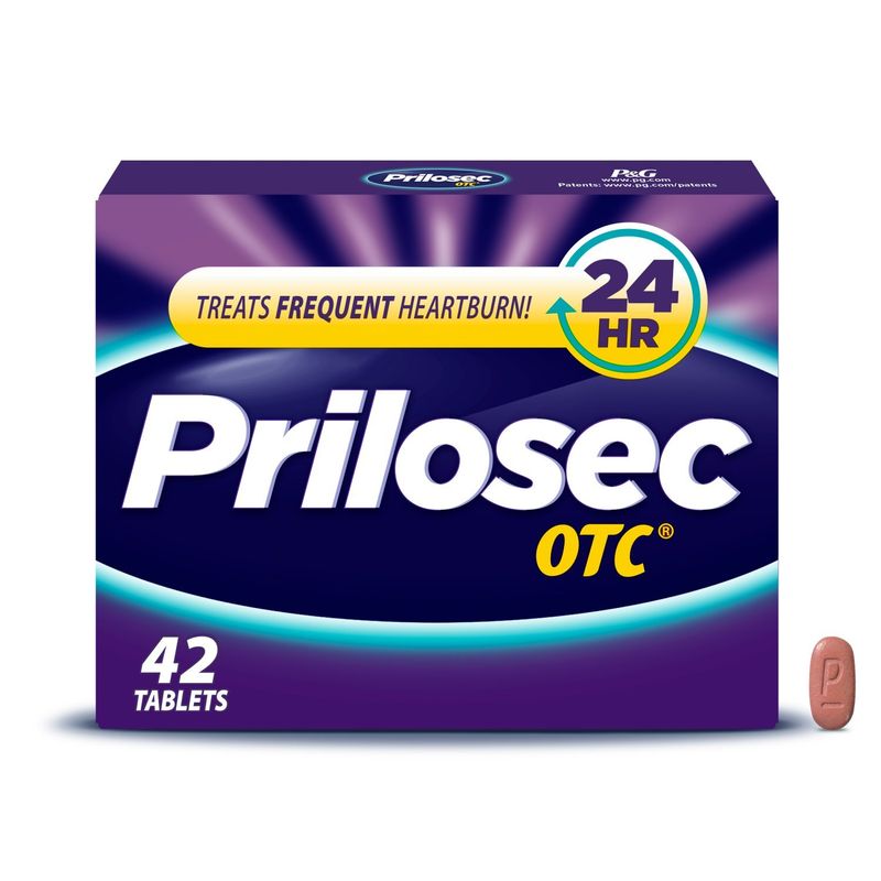 Prilosec OTC, Omeprazole Delayed Release 20mg, Acid Reducer, Treats Frequent Heartburn for 24 Hour