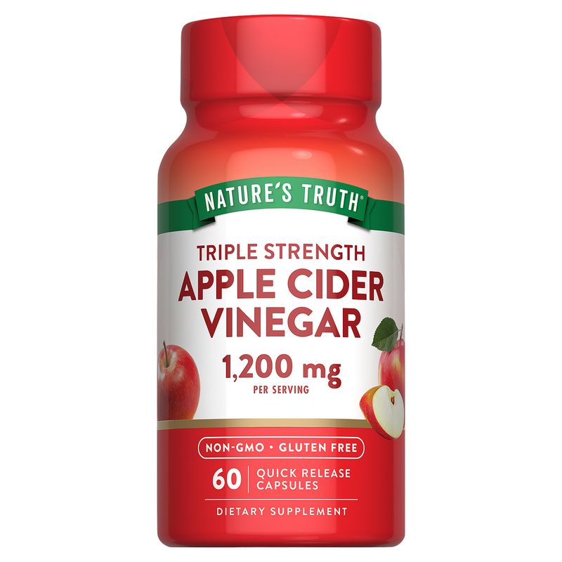 Nature's Truth Triple Strength Apple Cider Vinegar Dietary Supplement, 60 count