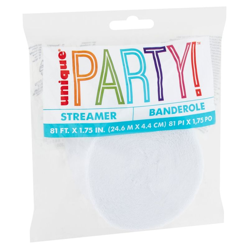Unique Party! White Streamer
